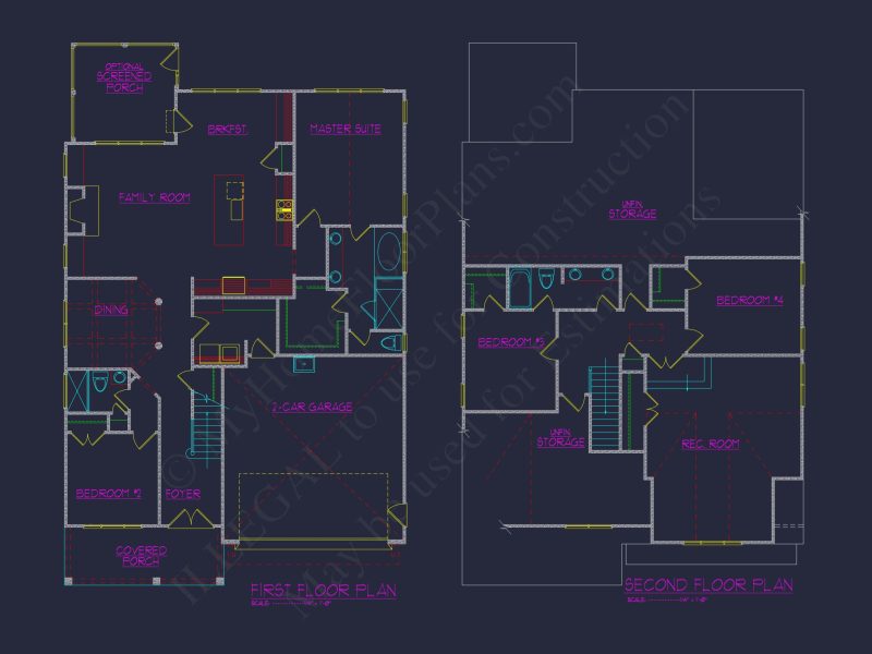 Charming house Plan with 1.5 Floors and Detailed CAD Designs