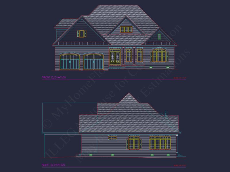 Charming house Plan with 1.5 Story CAD Designs & Floor Plans