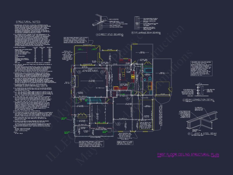 Charming house Plan with 2 Floors, 4 Bedrooms & CAD Blueprints