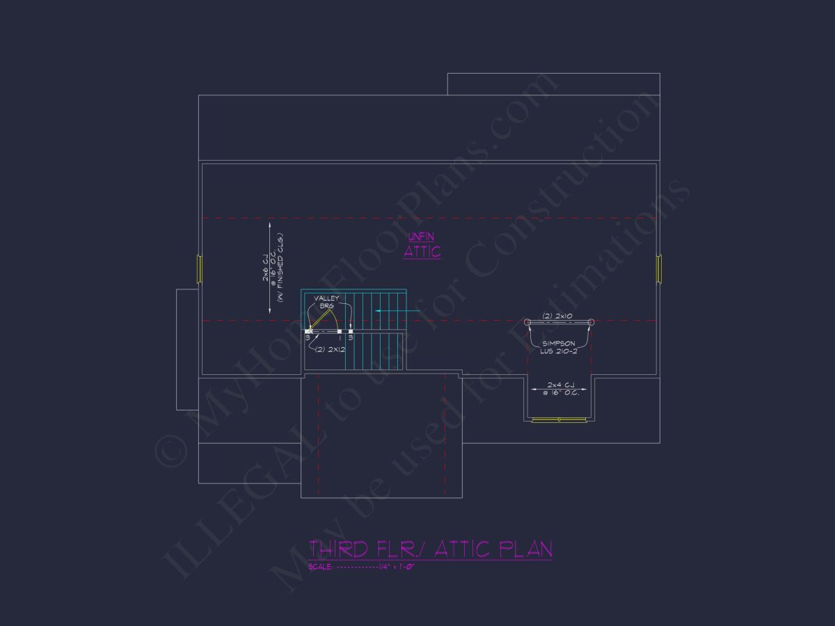 Charming house Plan with 2 Floors, 4 Bedrooms & CAD Blueprints