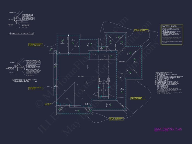 Charming house Plan with 2 Floors, 4 Bedrooms & CAD Blueprints