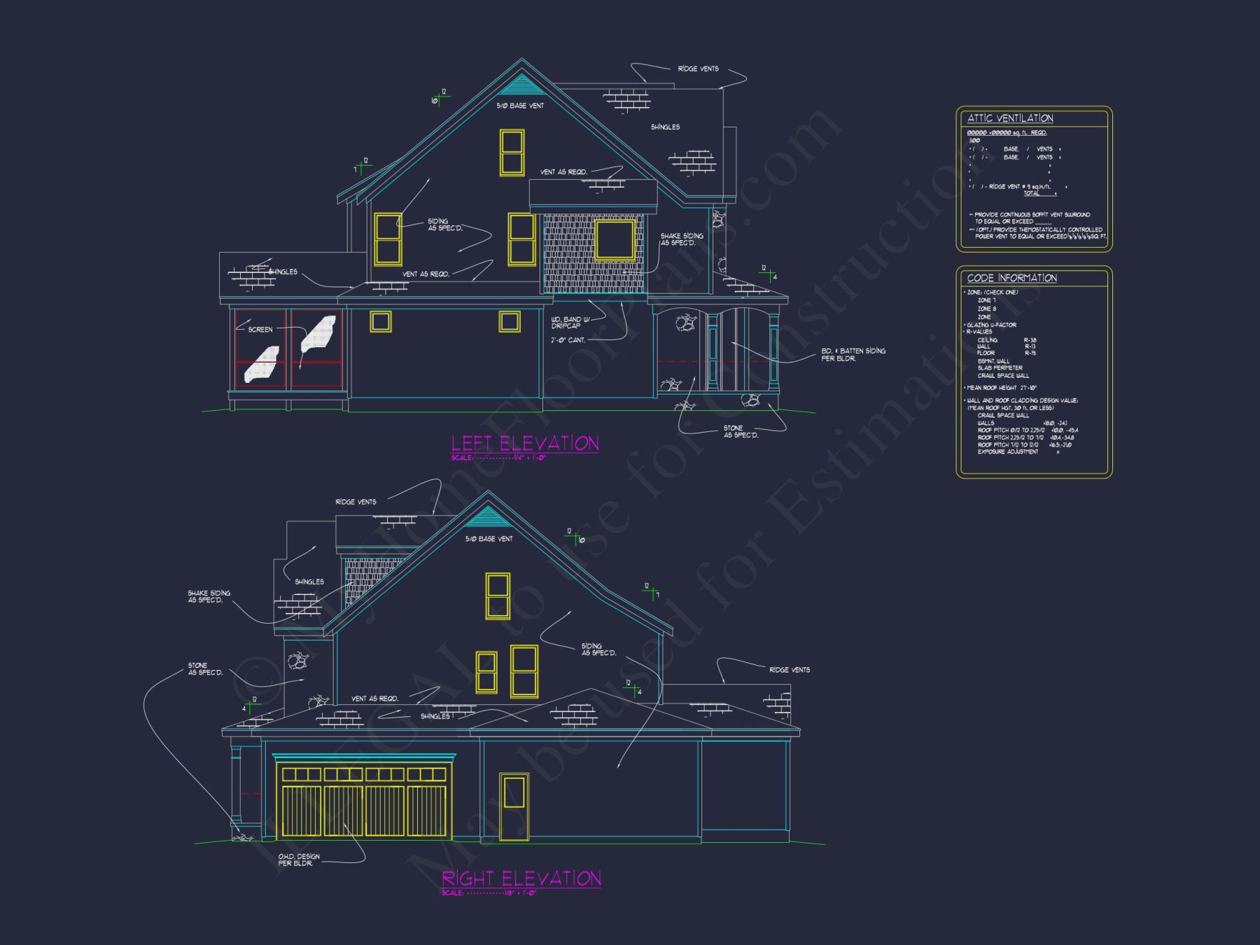 Charming house Plan with 2 Floors, 4 Bedrooms & CAD Blueprints