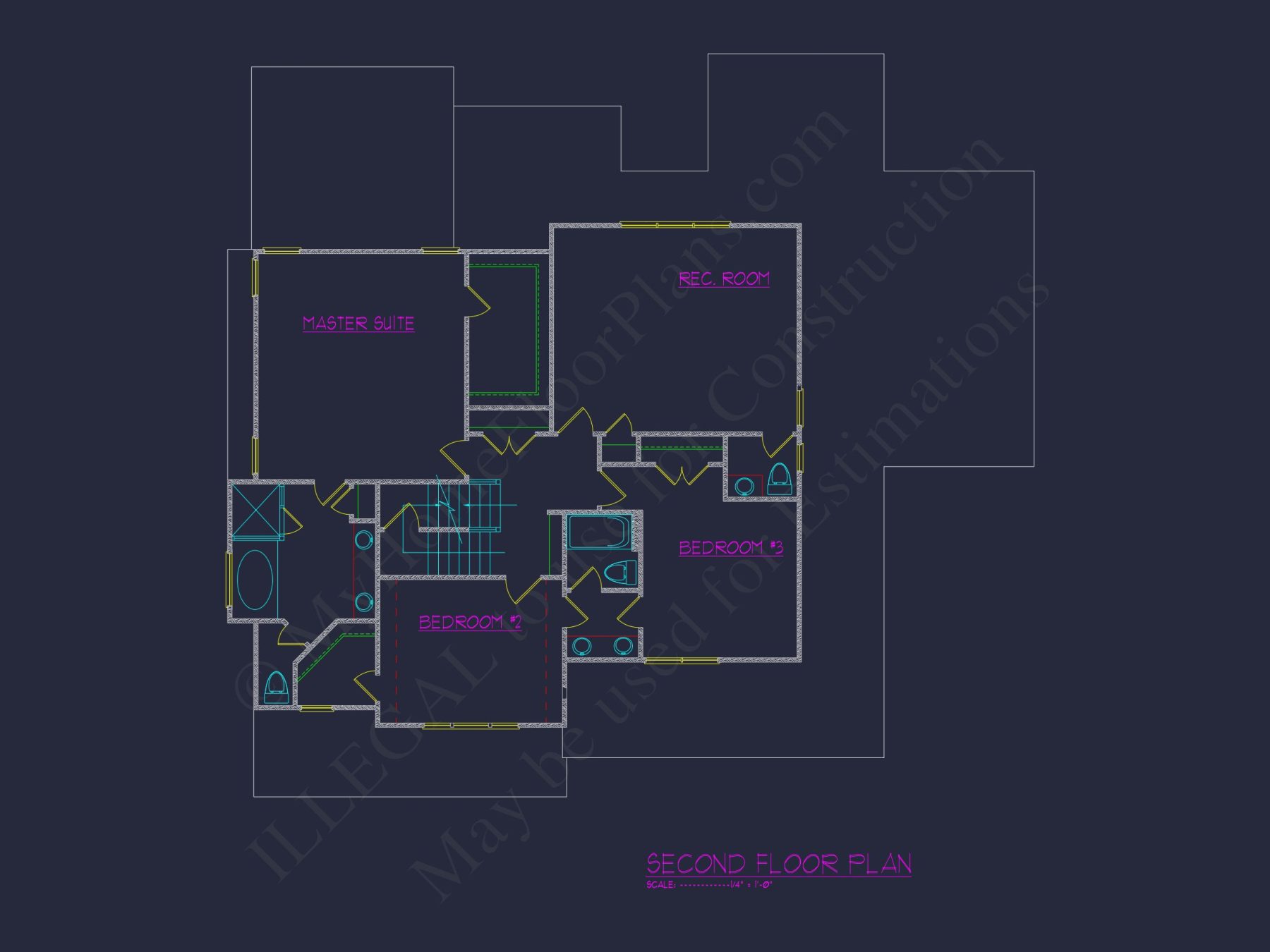 Charming house Plan with 2 Floors, 4 Bedrooms & CAD Blueprints