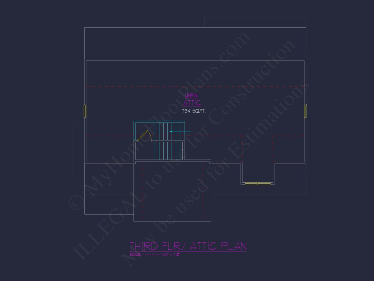 Charming house Plan with 2 Floors, 4 Bedrooms & CAD Blueprints