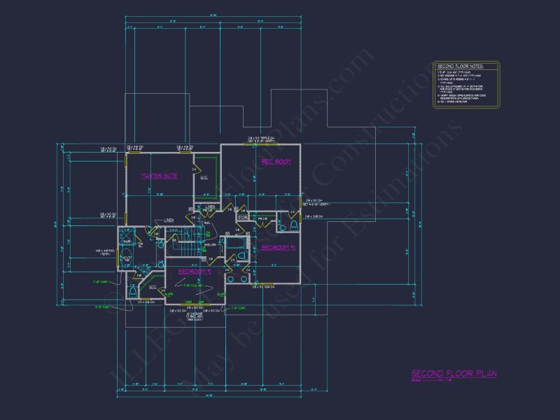 Charming house Plan with 2 Floors, 4 Bedrooms & CAD Blueprints