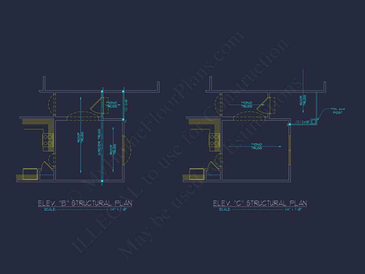 Charming house Plan with 2 Stories, CAD Designs & Blueprints