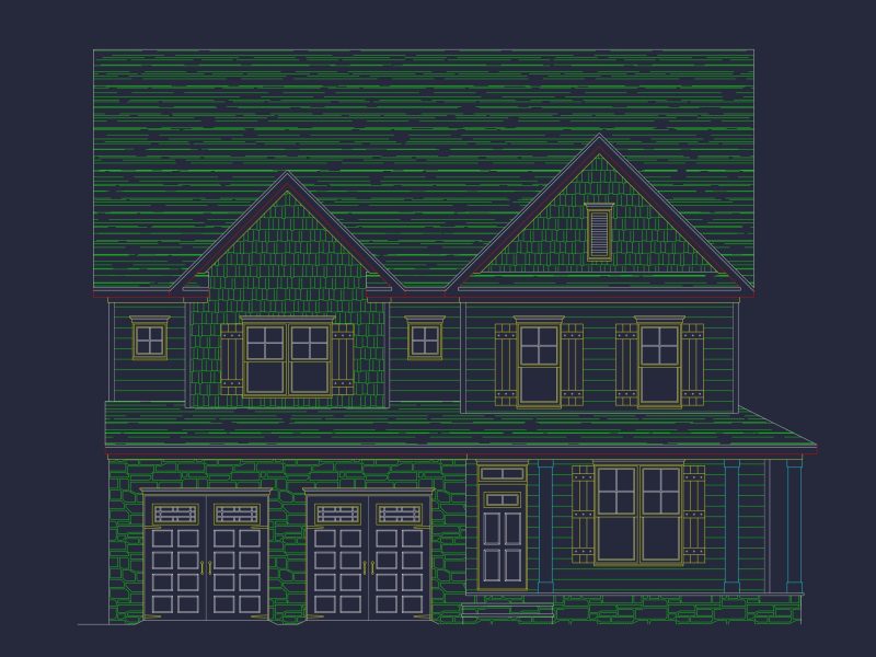 Charming house Plan with CAD Floor Plans & Architecture Designs