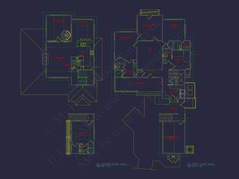 Charming house Plan with Cart Garage, Floor Plans, and CAD Designs