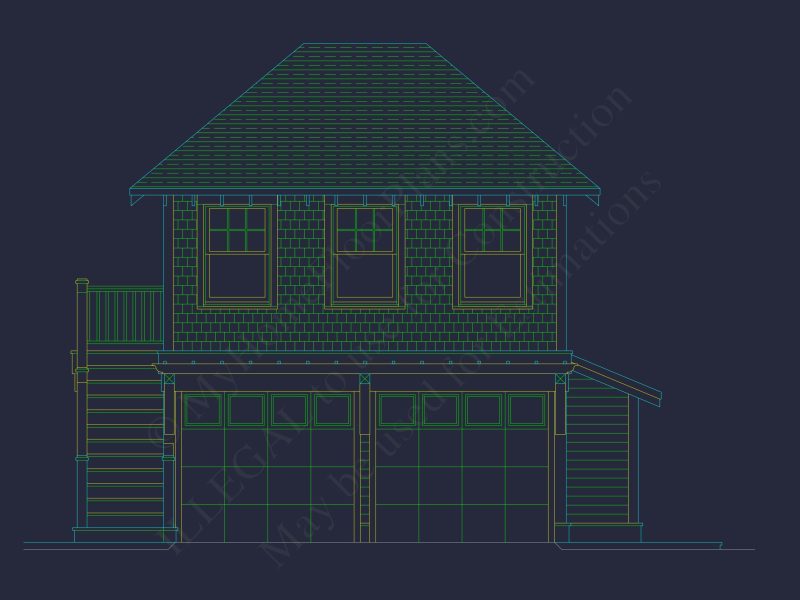 Charming house Plan with Cart Garage, Floor Plans, and CAD Designs