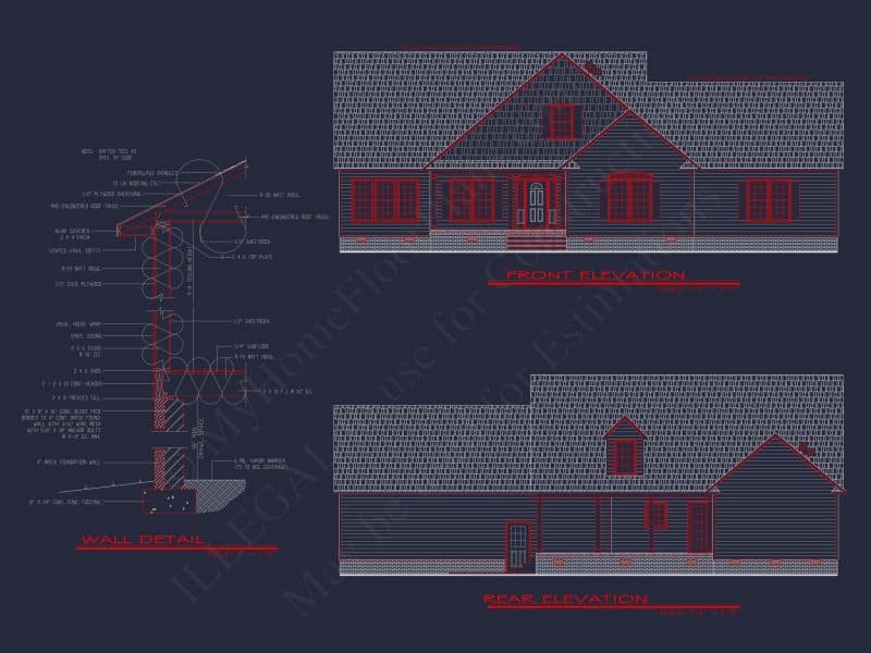 Charming house Plan with Spacious Floor Plan and CAD Design