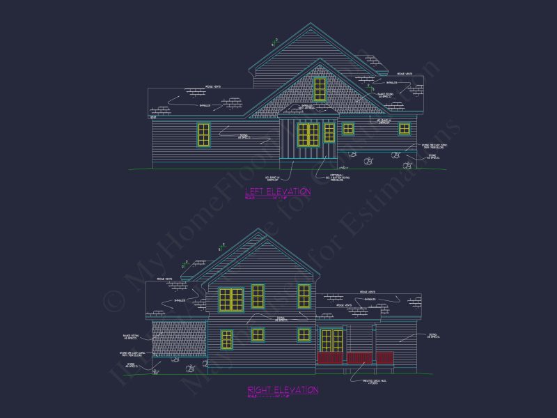 Charming Shingle-Style house Plan with CAD Designs and Blueprints