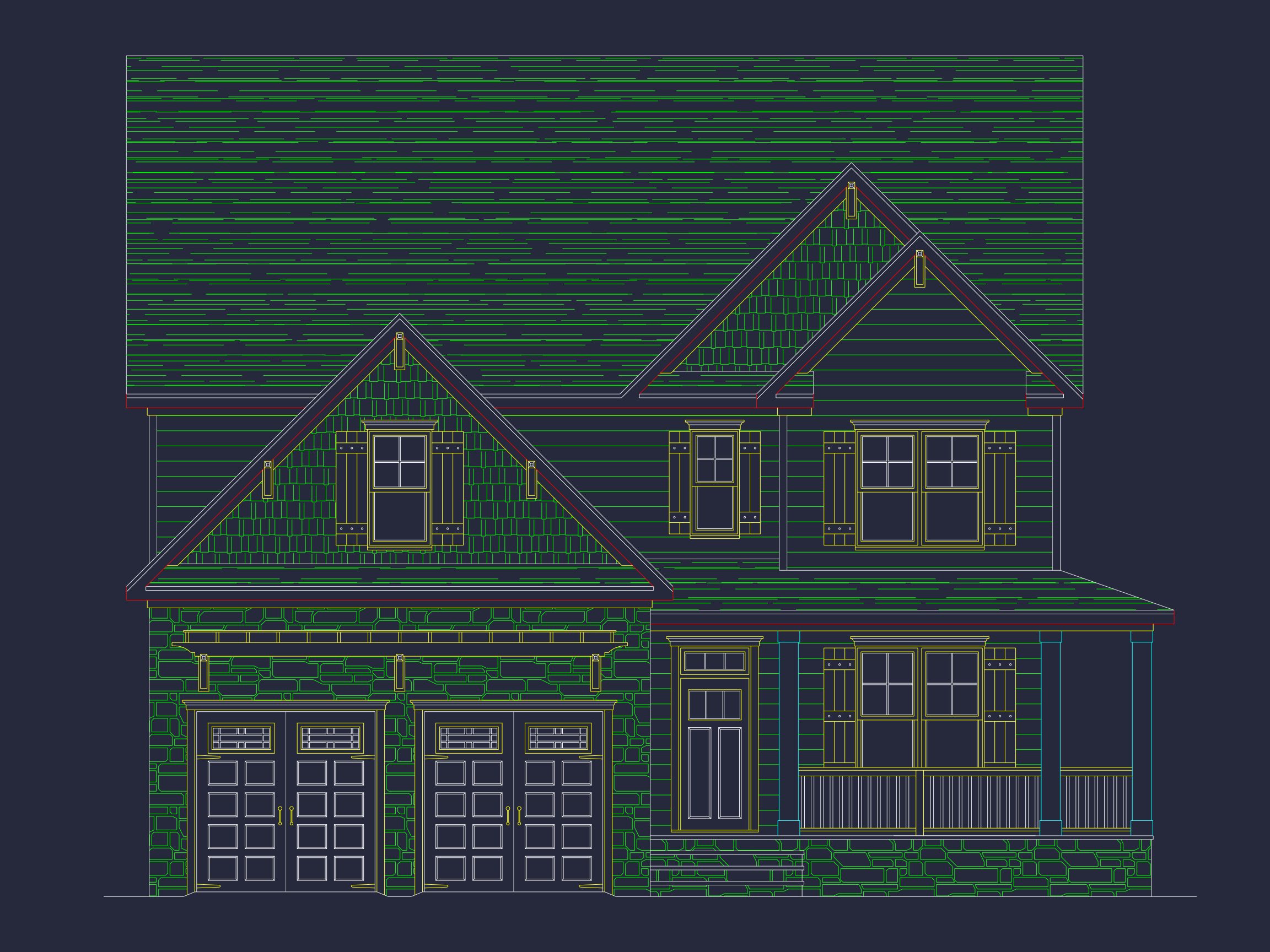 Charming Two-Story Home Plan with 4 Bedrooms & CAD Designs