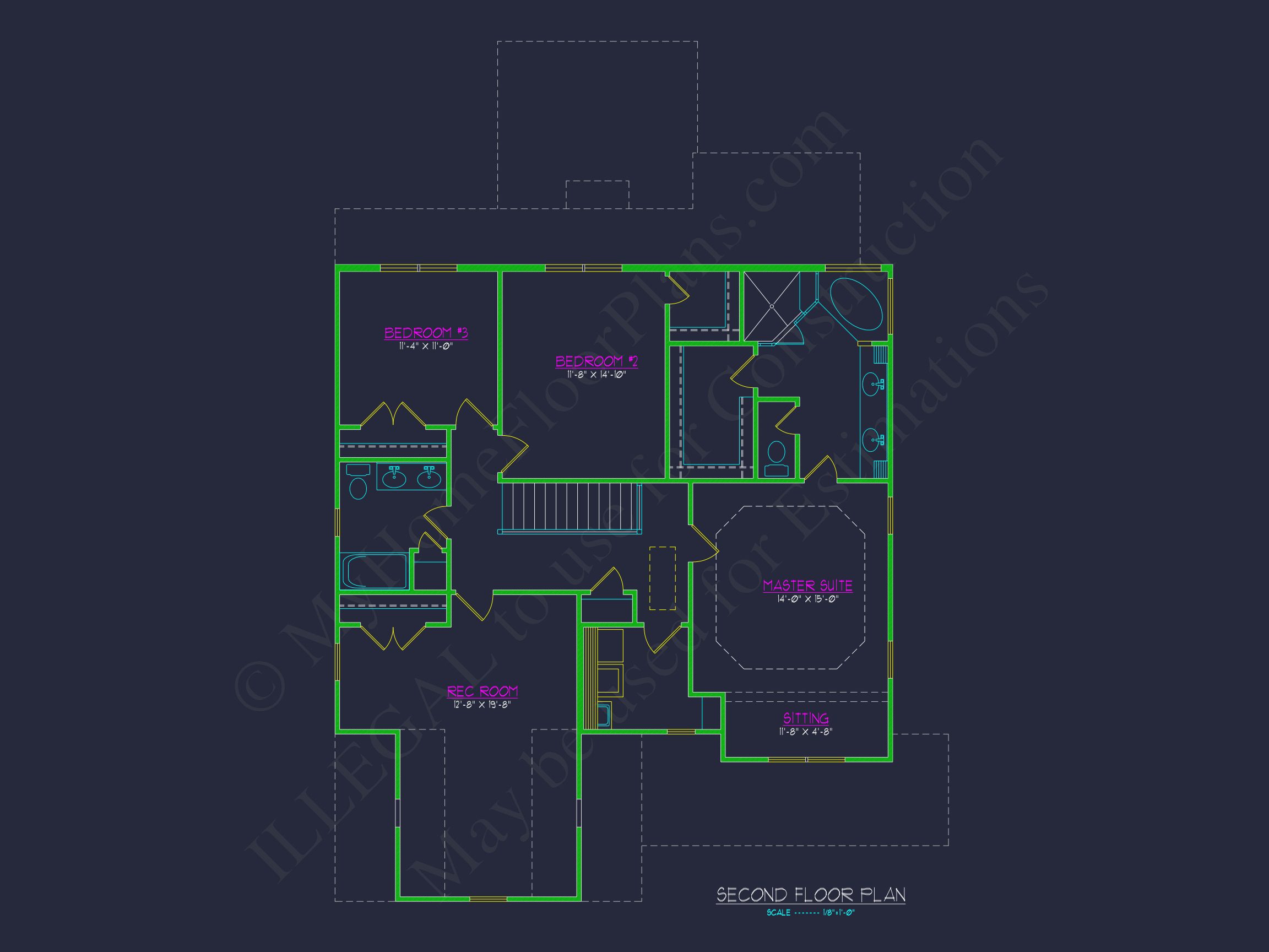 Charming Two-Story Home Plan with 4 Bedrooms & CAD Designs