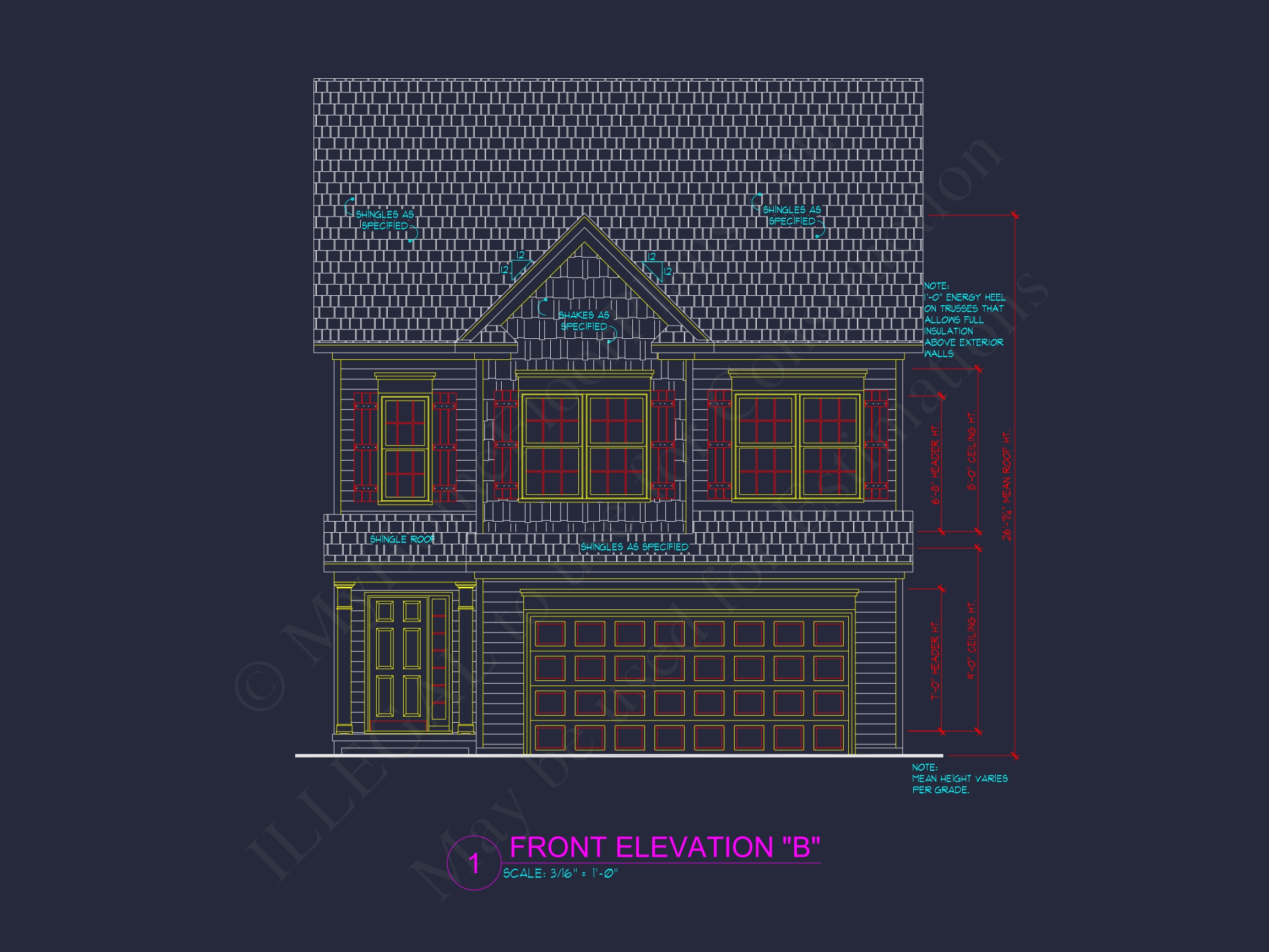 Charming Two-Story Home Plan with Detailed CAD Blueprint Designs