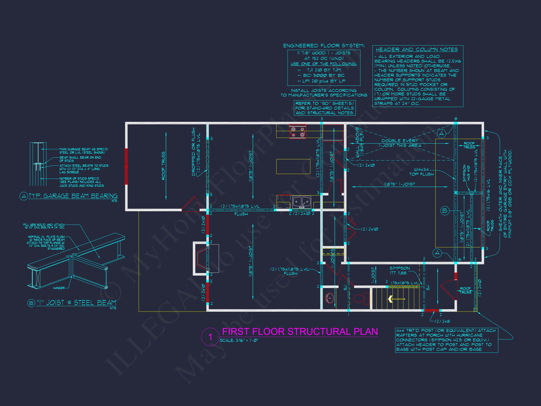 Charming Two-Story Home Plan with Detailed CAD Blueprint Designs