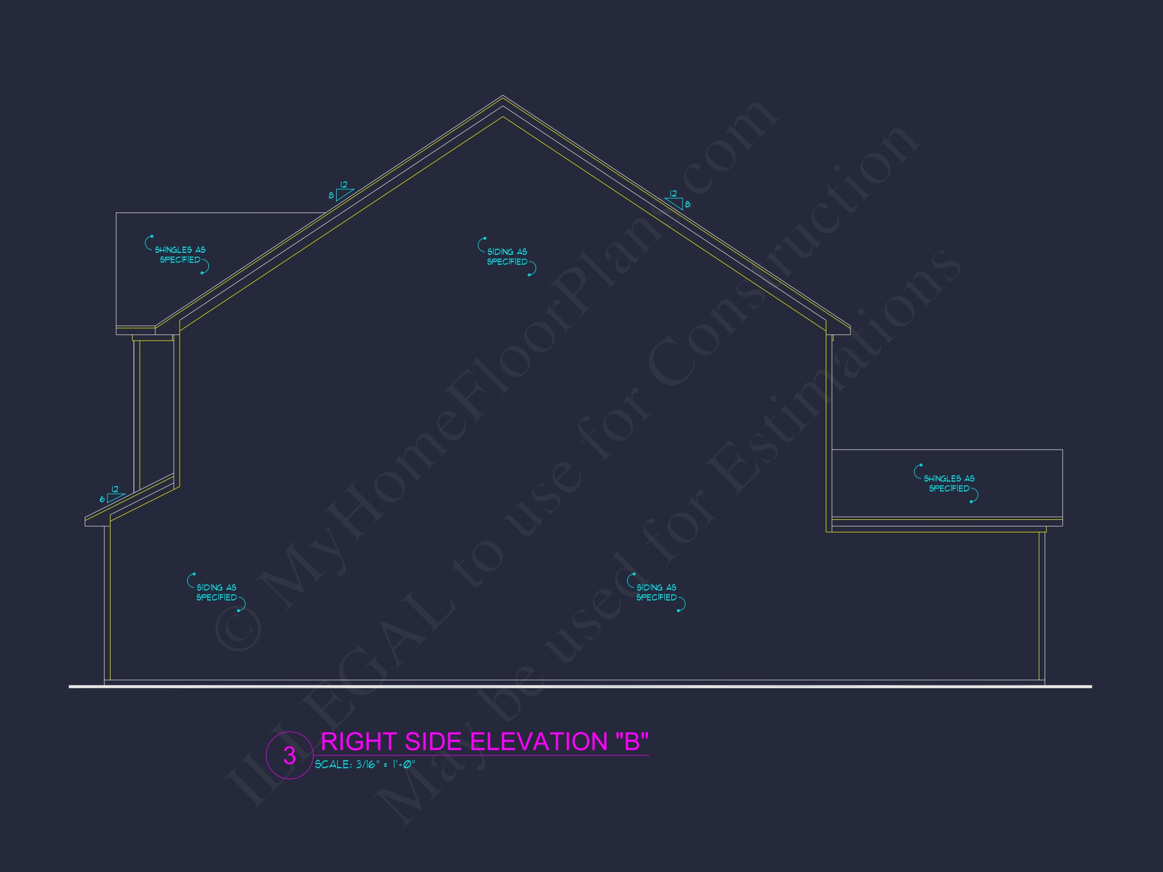 Charming Two-Story Home Plan with Detailed CAD Blueprint Designs