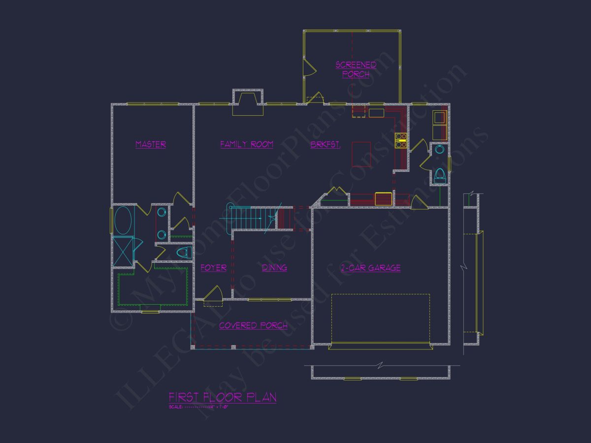 Classic 2-Story Family house Plan with Modern Features