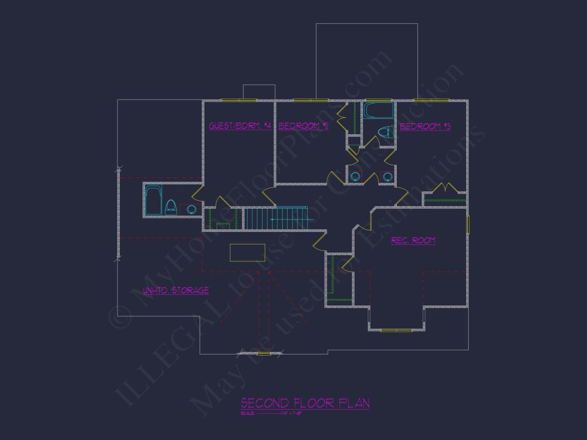 Classic 2-Story Family house Plan with Modern Features