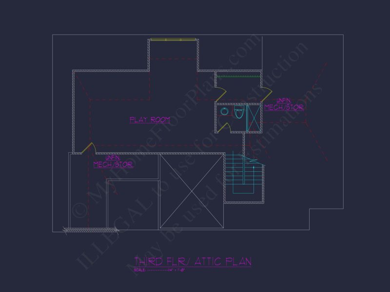 Classic 2-Story house Plan with CAD Floor Designs & Blueprint
