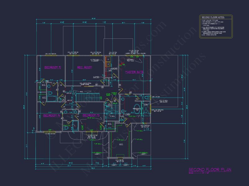 Classic 2-Story house Plan with CAD Floor Designs & Blueprint