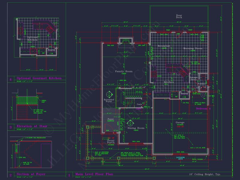Classic Architectural house Floor Plan & CAD Designs