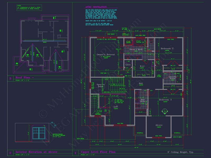 Classic Architectural house Floor Plan & CAD Designs