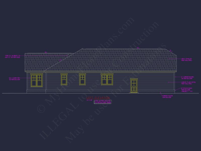Classic Craftsman house Design with Blueprint CAD Floor Plans