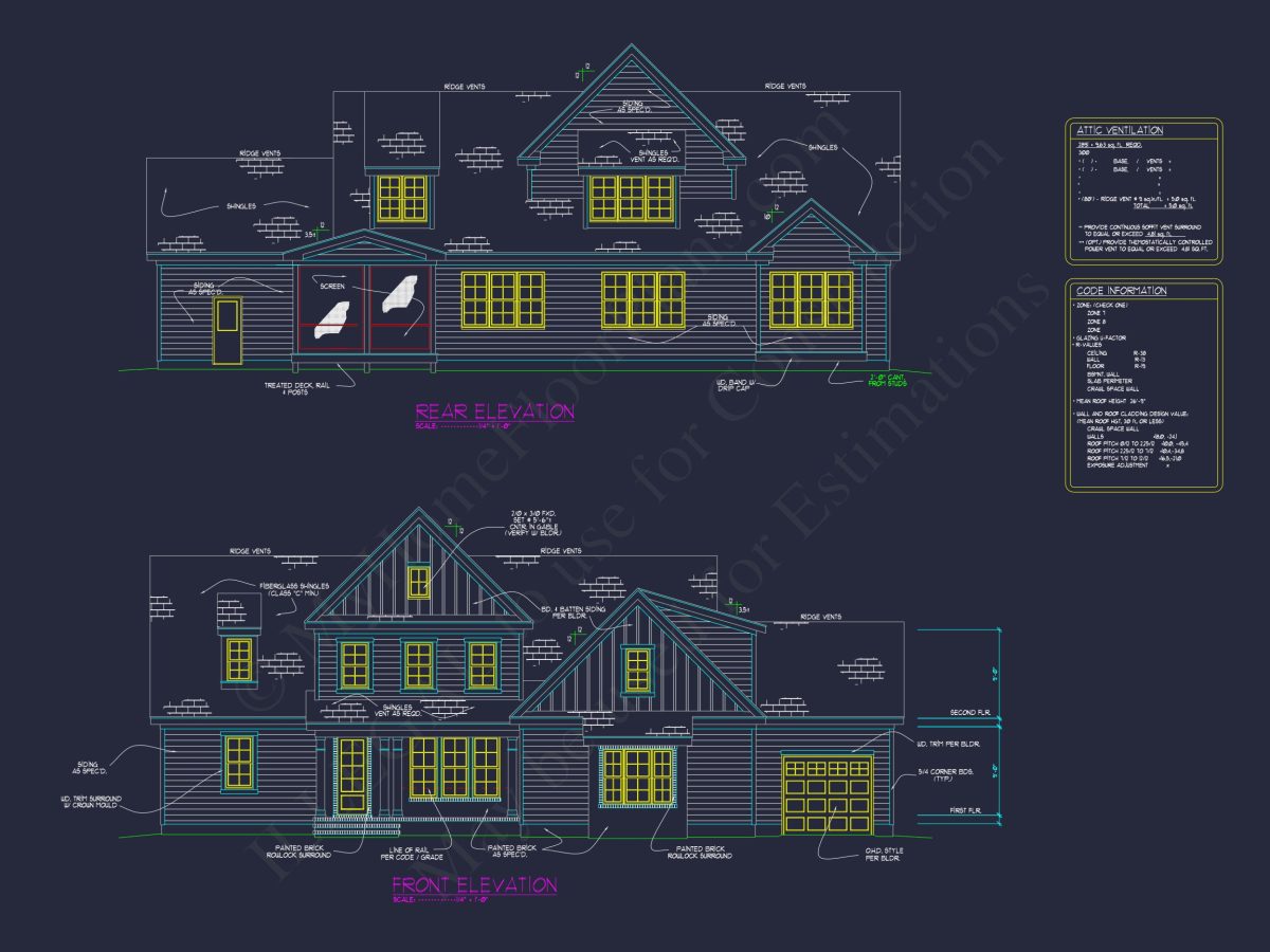 Classic Craftsman house Plan with Spacious Floor Designs in CAD