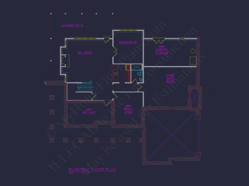 Classic house Blueprint with Colonial-Style Floor Plan Designs