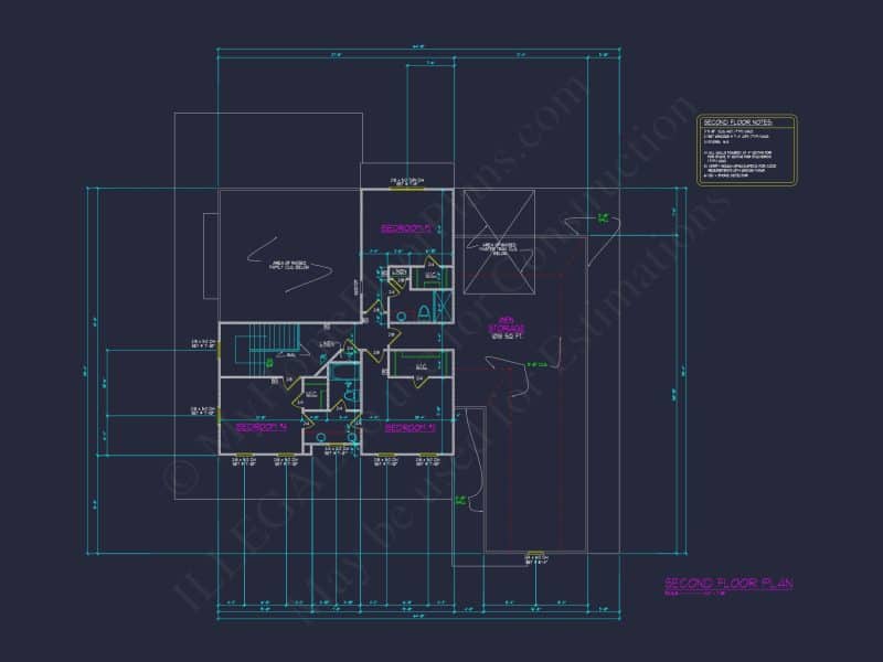 Classic house Blueprint with Colonial-Style Floor Plan Designs