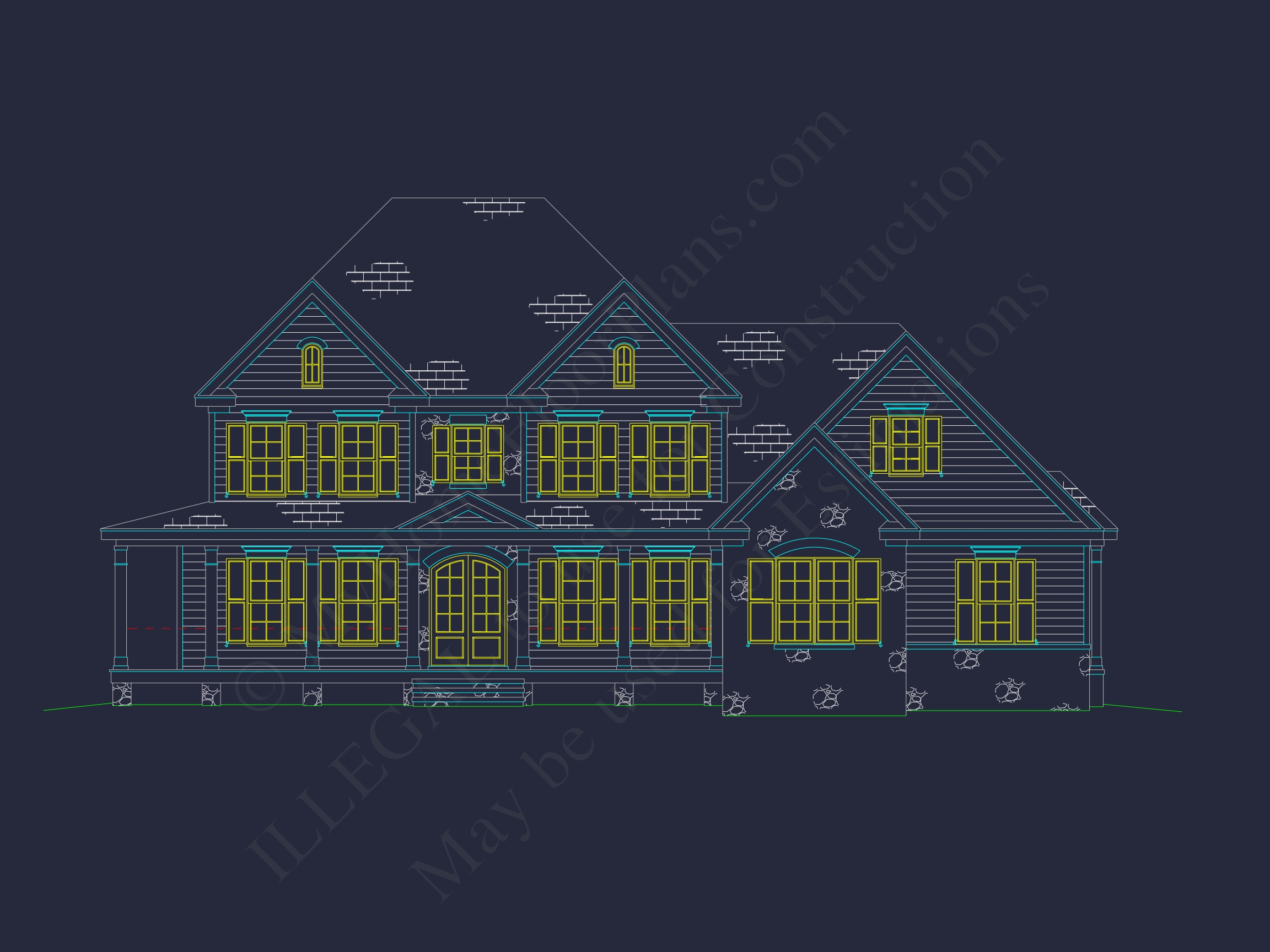 Classic Home Blueprint with Colonial-Style Floor Plan Designs