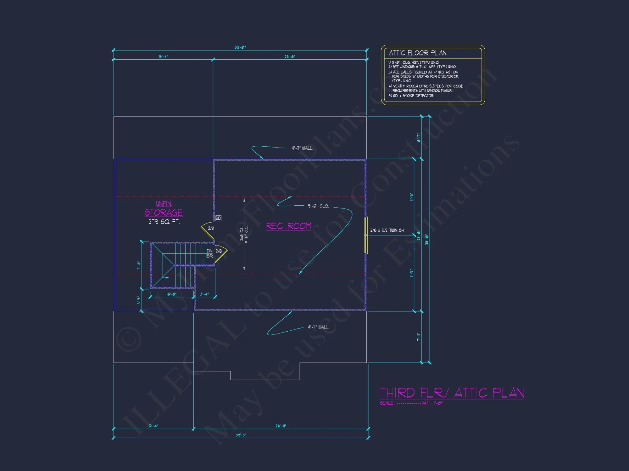 Classic house Floor Plan and Architectural Blueprint Designs