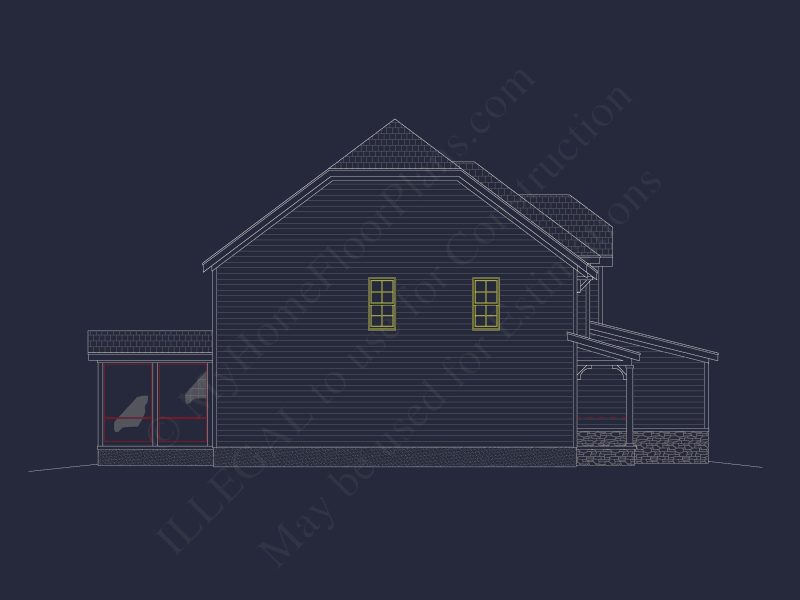 Classic house Floor Plan and Architectural Blueprint Designs