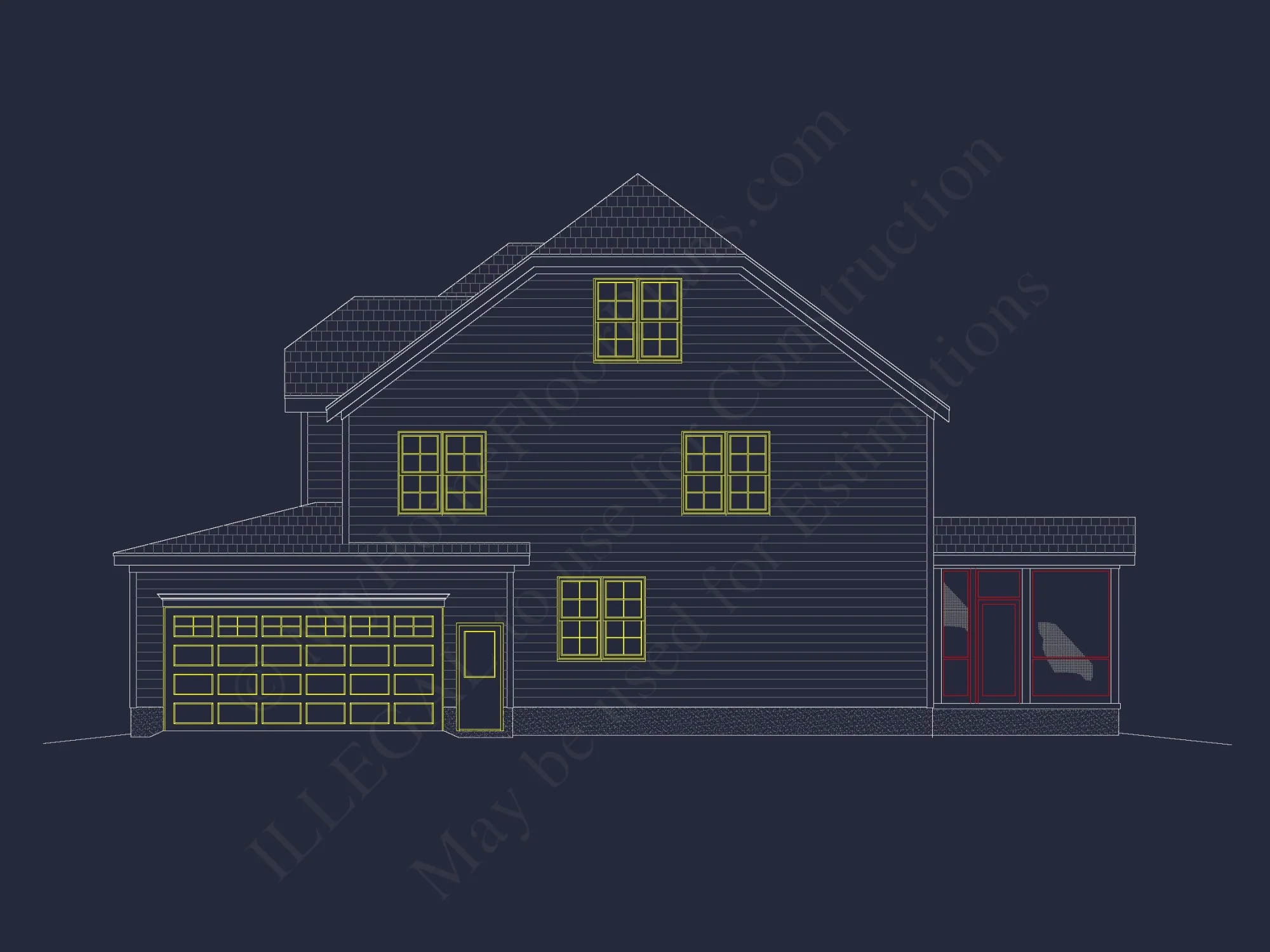 Classic house Floor Plan and Architectural Blueprint Designs