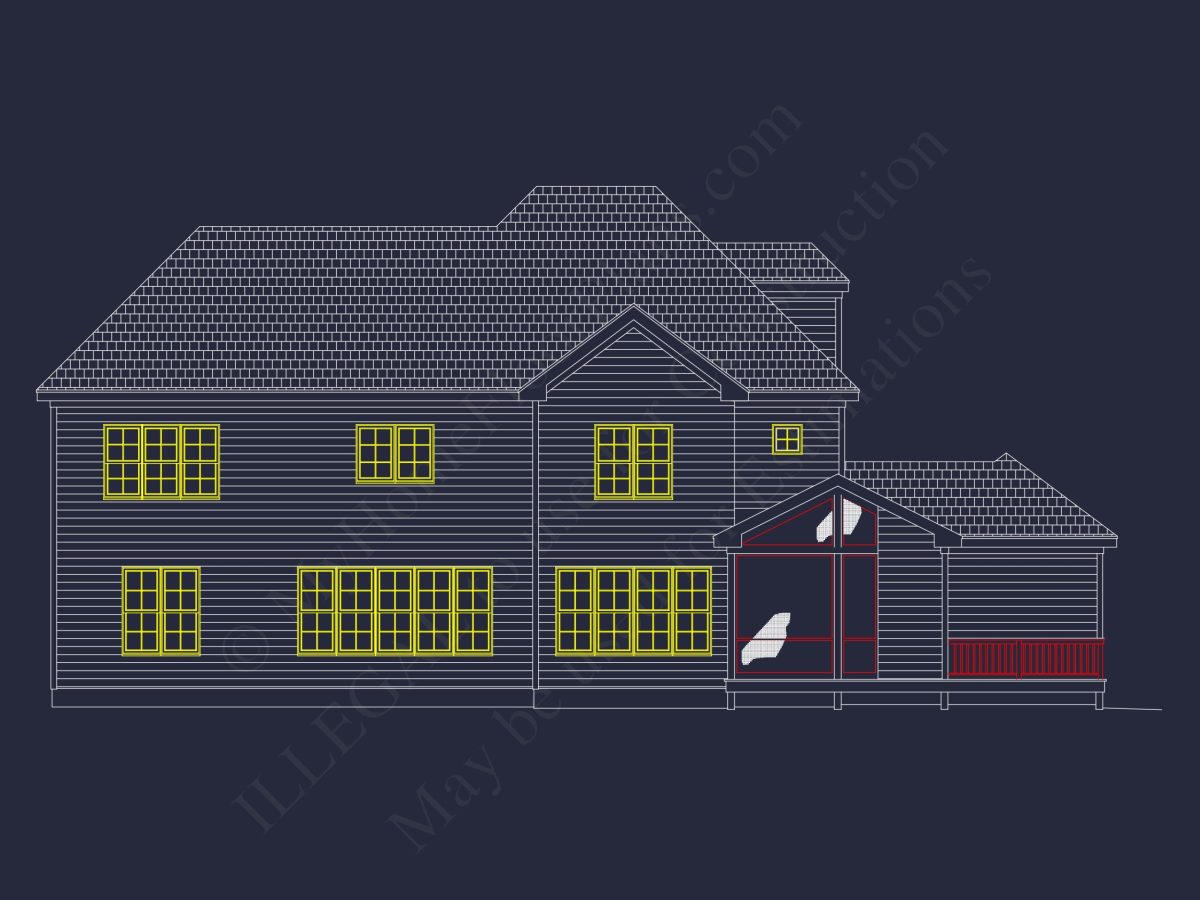 Classic house Floor Plan with Architectural Designs & Features