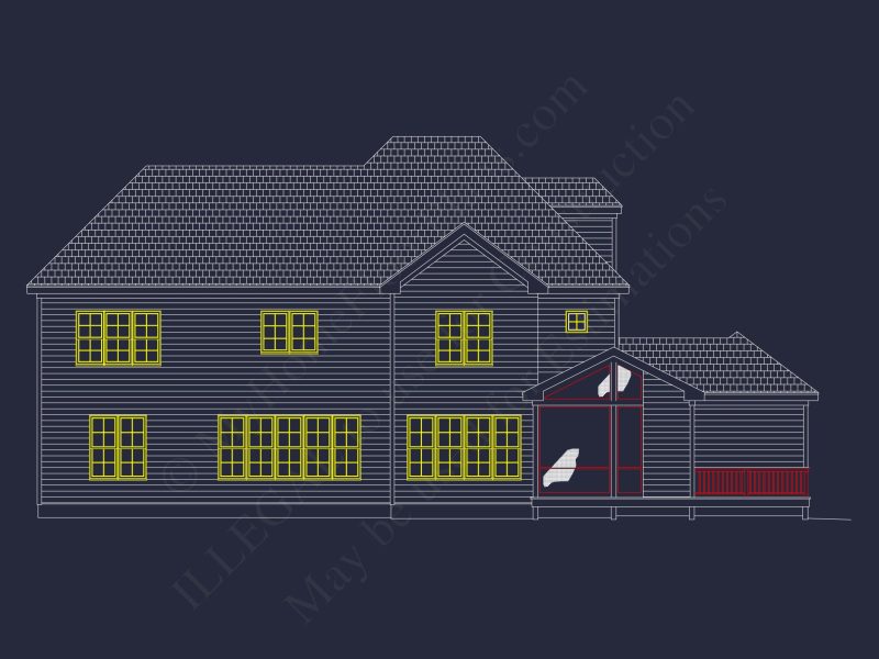 Classic house Floor Plan with Architectural Designs & Features