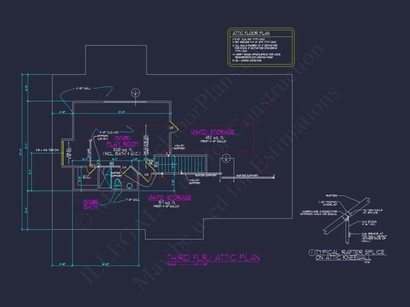 Classic house Floor Plan with Architectural Designs & Features