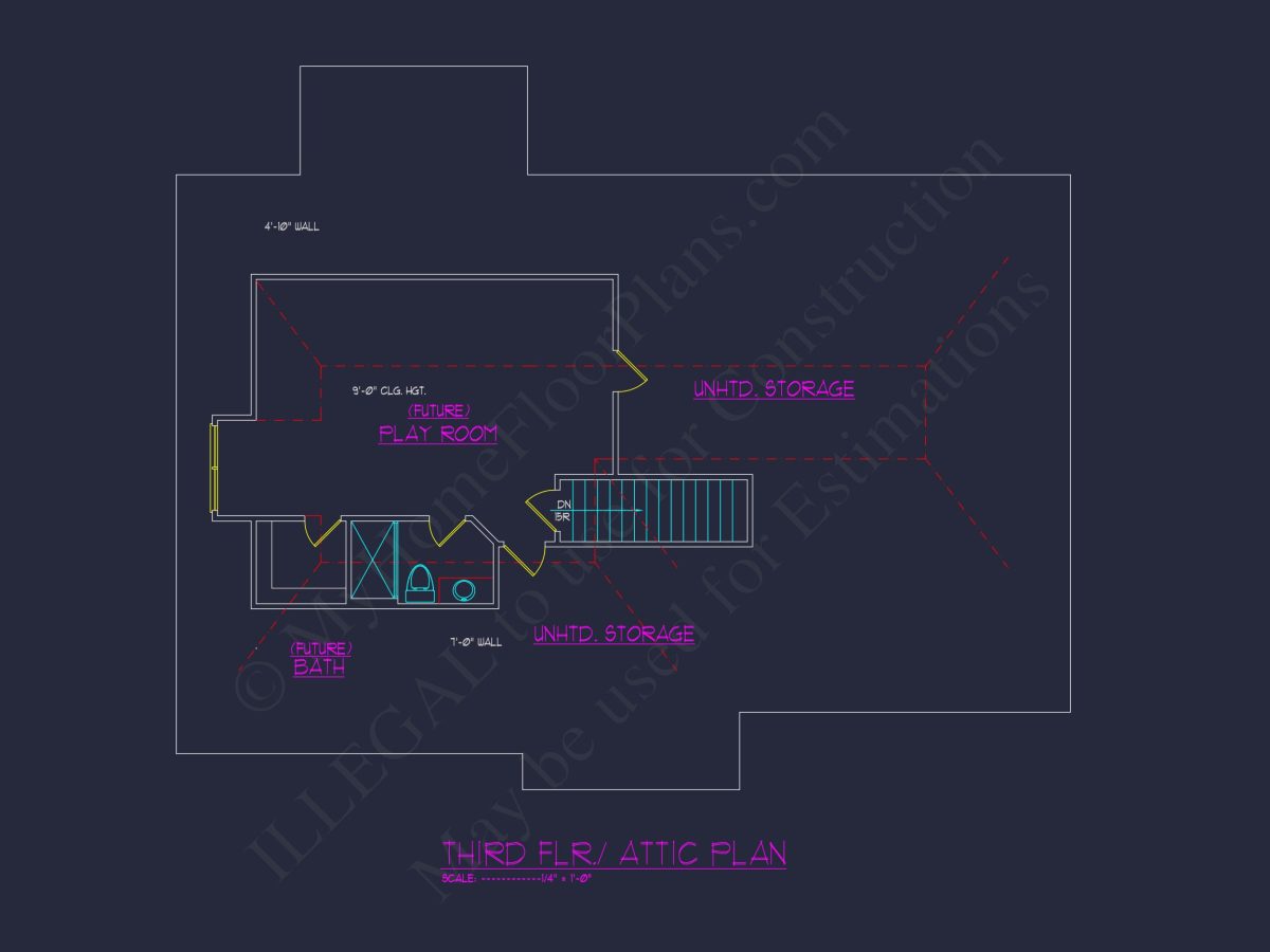 Classic house Floor Plan with Architectural Designs & Features