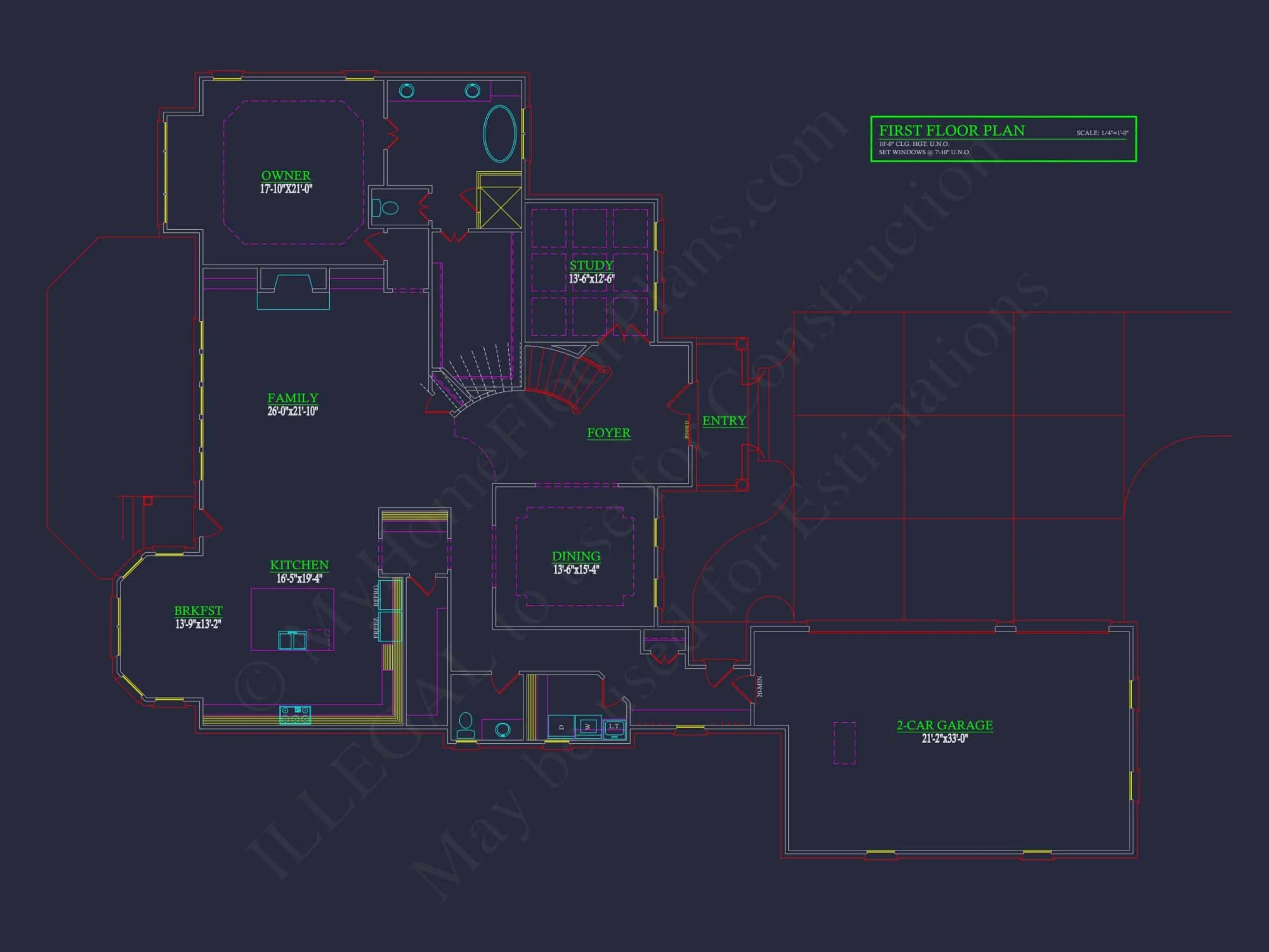 Classic house Floor Plan with CAD Designs and Blueprint Features
