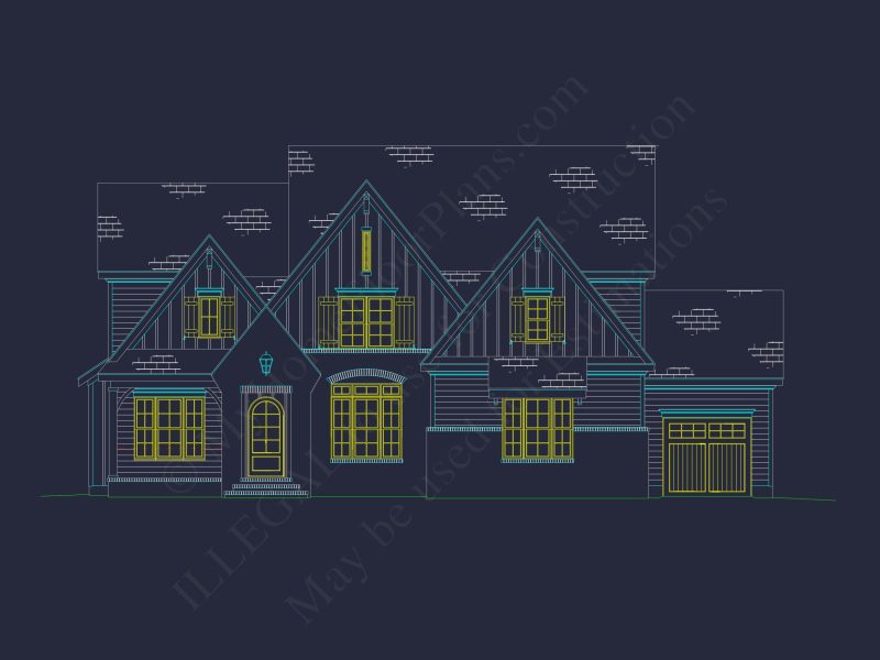 Classic house Floor Plan with CAD, Blueprint, Unique Designs