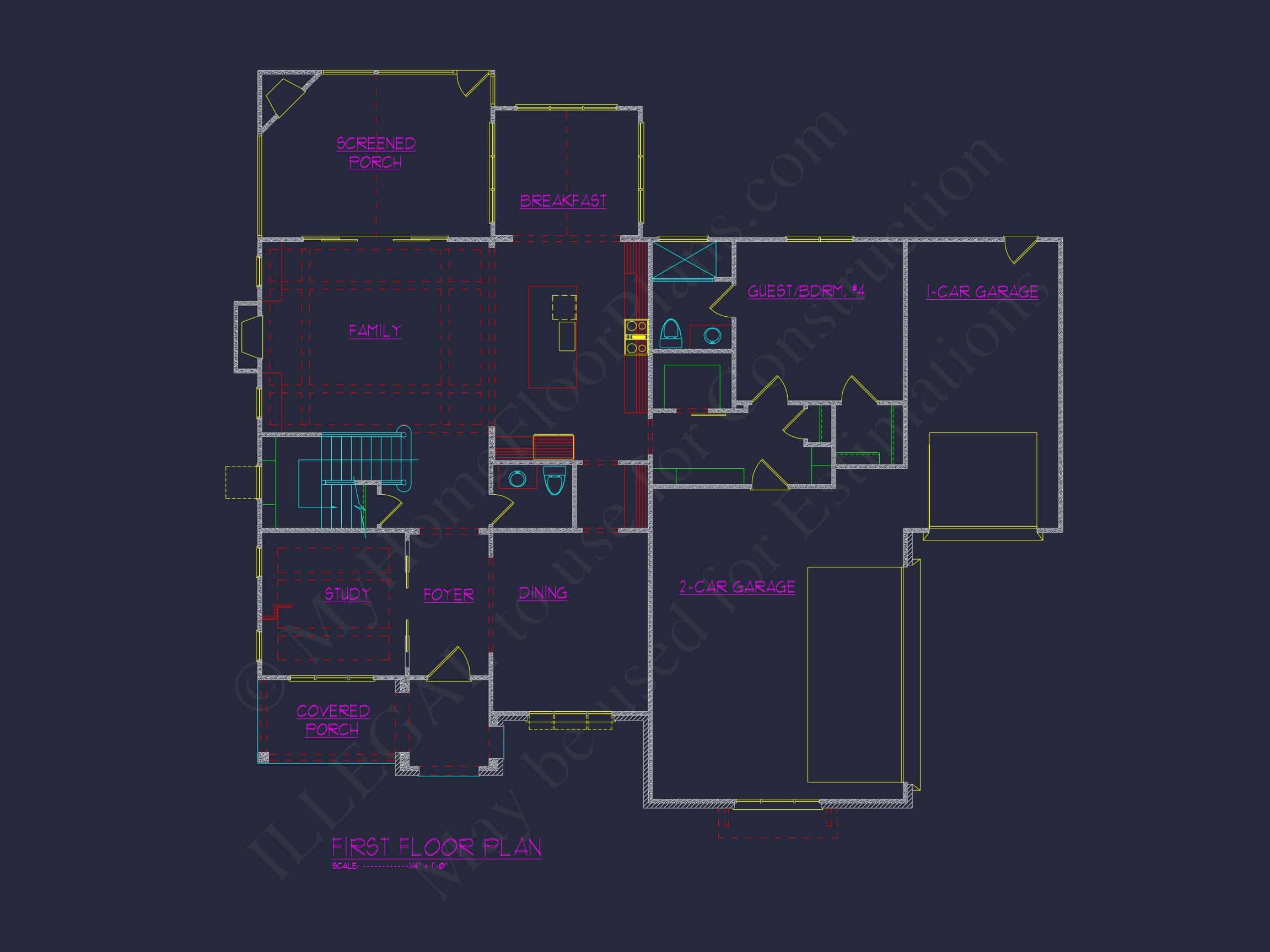 Classic house Floor Plan with CAD,Blueprint,Unique Designs