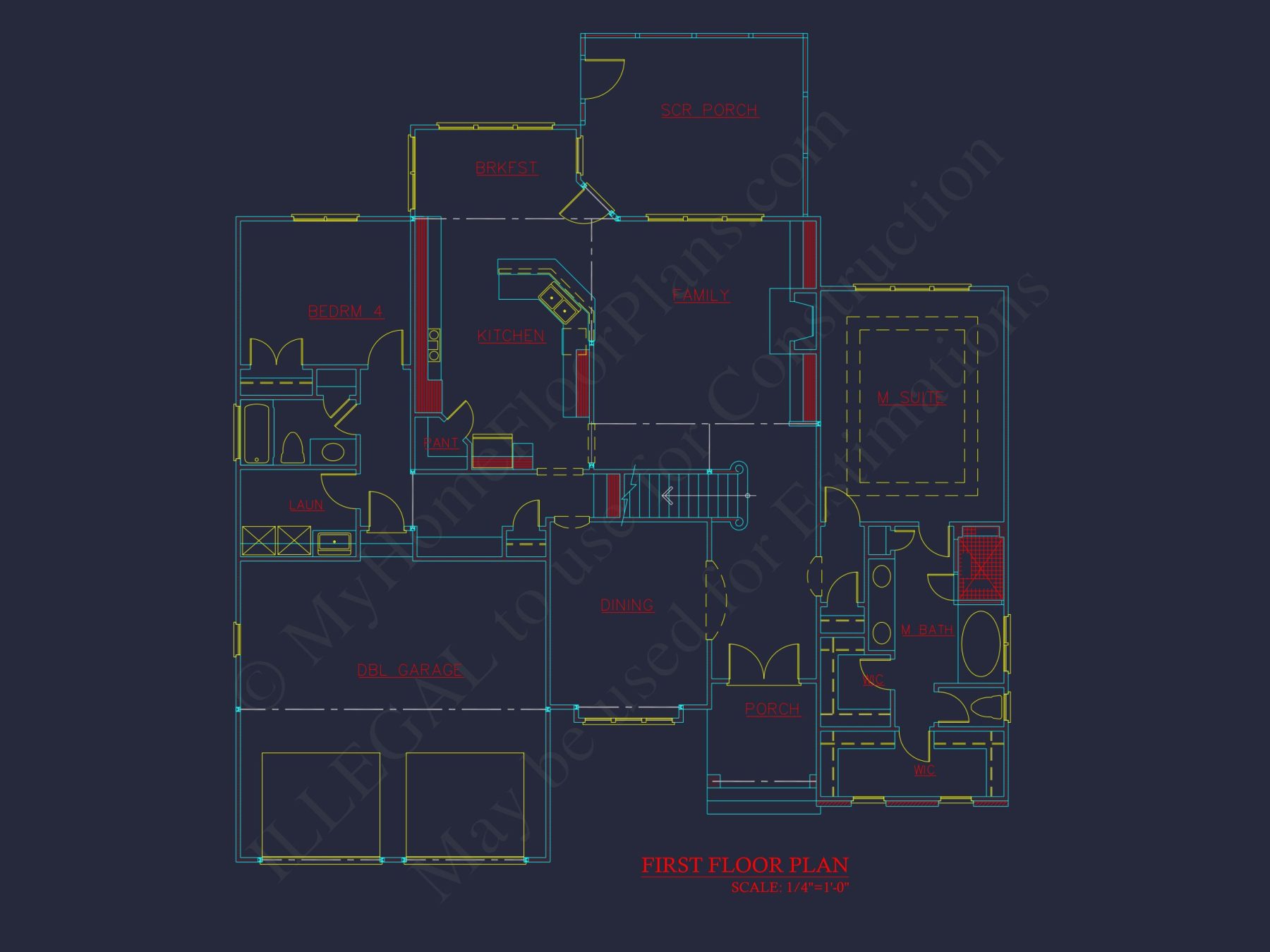 Classic house Plan with 2 Floors, CAD Blueprints & Designs