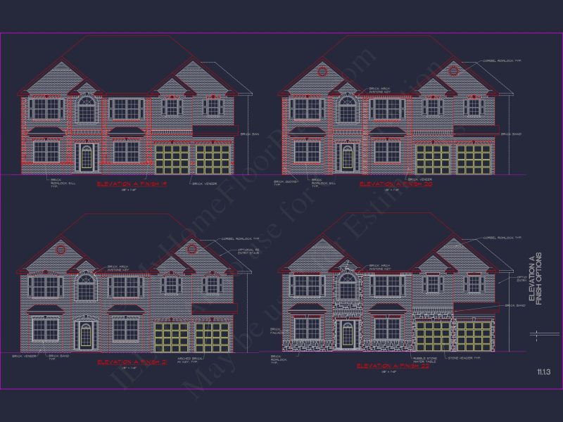 Classic house Plan with Detailed Floor Plans & CAD Designs