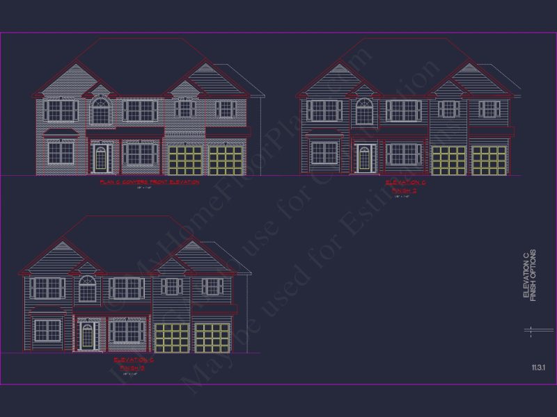 Classic house Plan with Detailed Floor Plans & CAD Designs