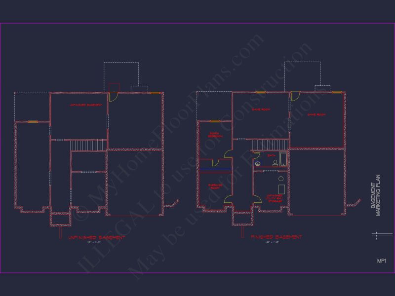Classic house Plan with Detailed Floor Plans & CAD Designs