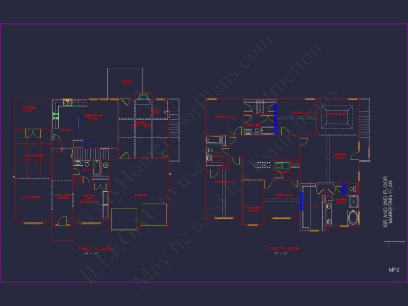 Classic house Plan with Detailed Floor Plans & CAD Designs