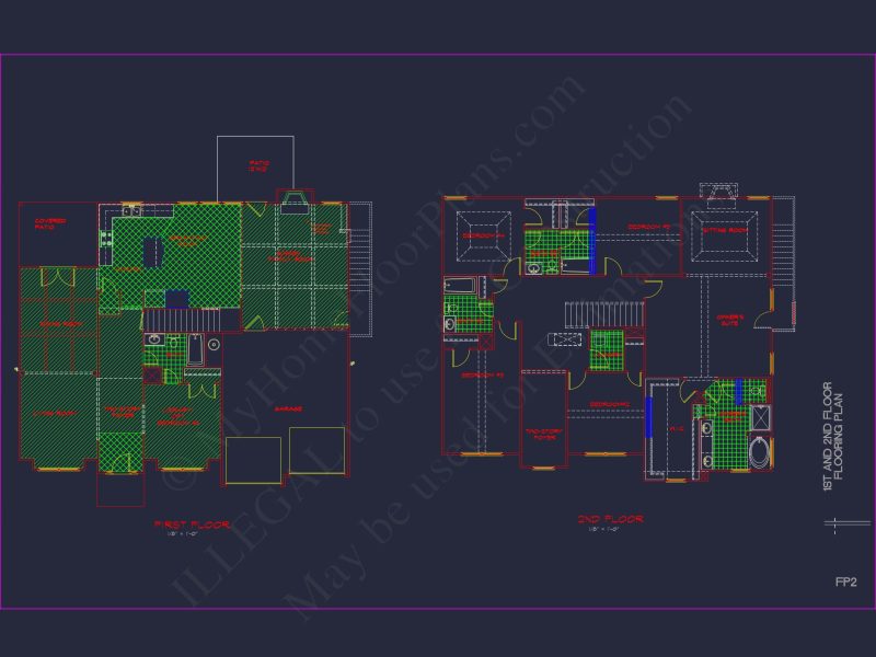 Classic house Plan with Detailed Floor Plans & CAD Designs
