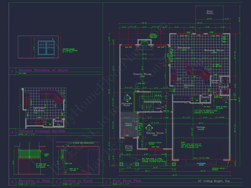 Classic Suburban house Floor Plan – CAD Designs & Blueprint