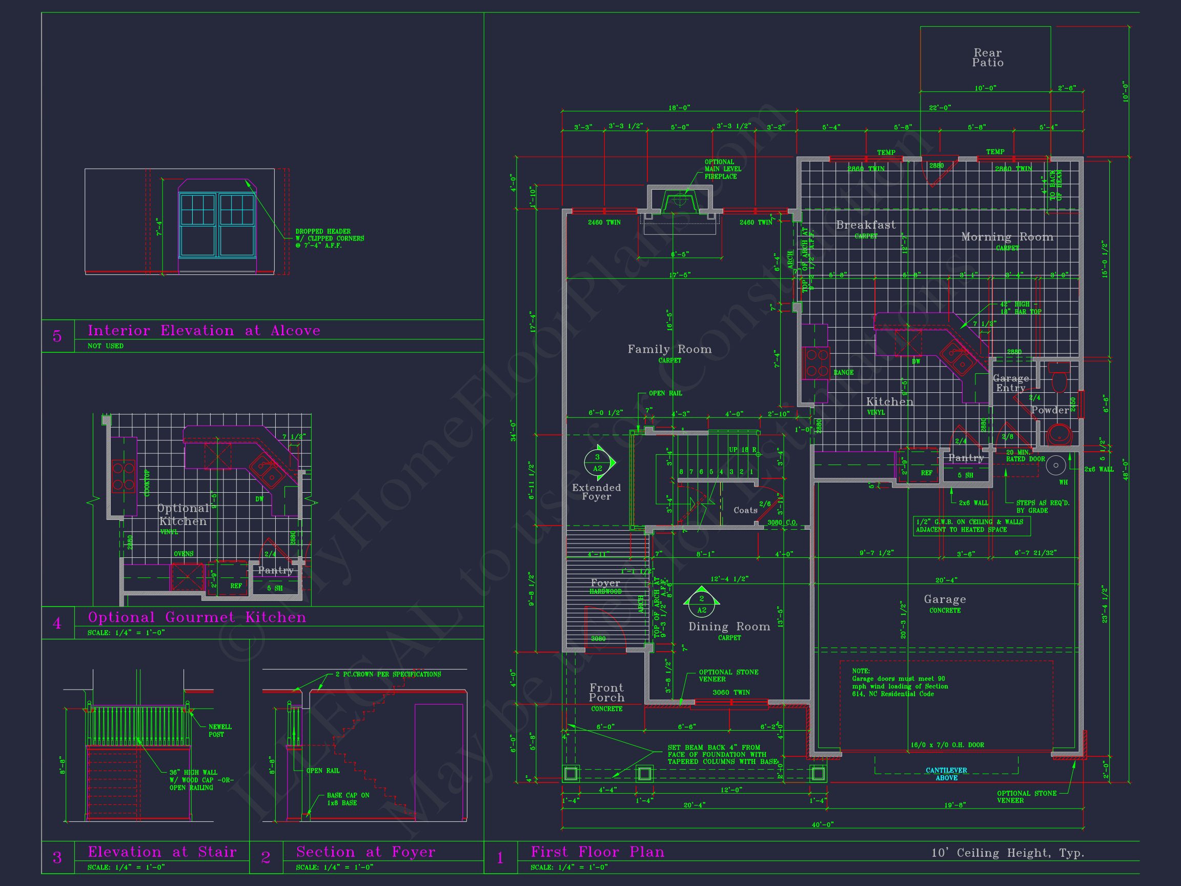 Classic Suburban house Floor Plan – CAD Designs & Blueprint