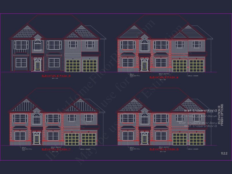 Classic Suburban house Plan: Floor Blueprint with CAD Designs